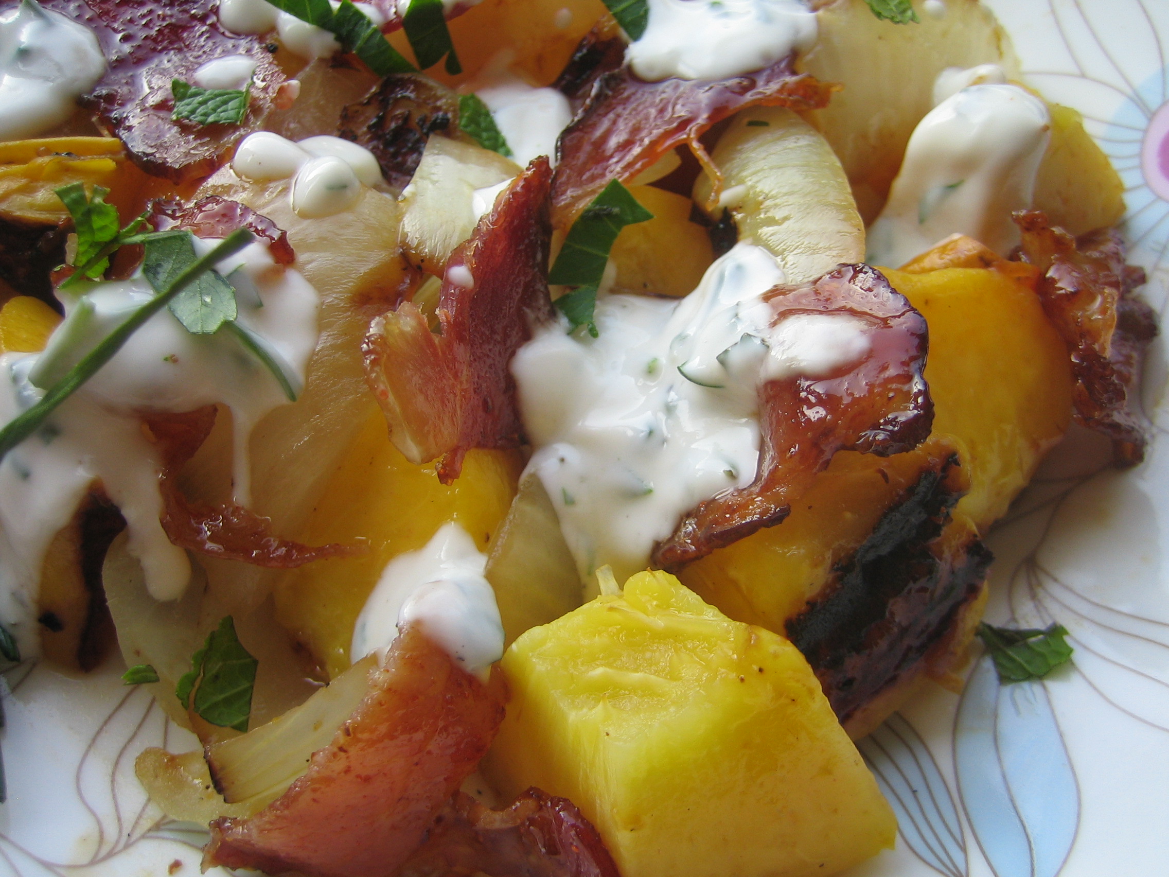 Peach Onion Bacon Salad FM