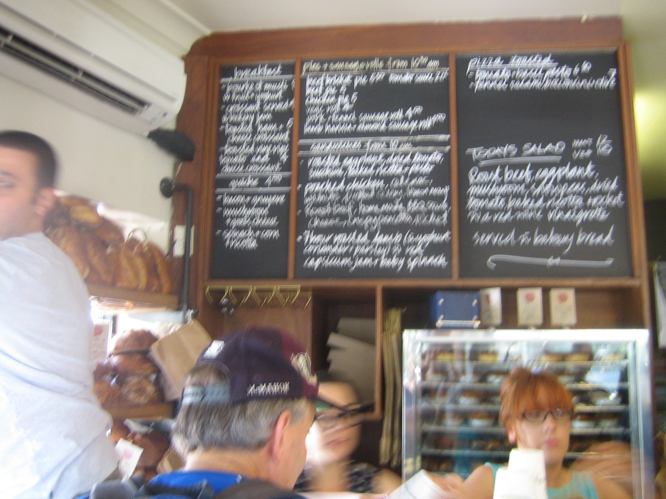 Bourke St Bakery Menu