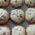 Overhead shot of rows of cookies