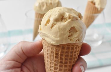 Salted caramel ice cream cone