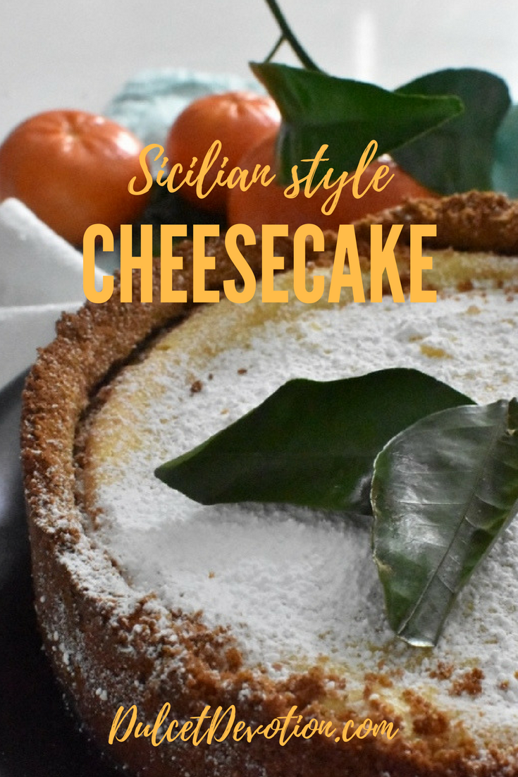 Sicilian style orange cheesecake